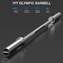 7FT Olympic Barbell Weight Bar 2 inch with Knurled Grip Weightlifting 45LB
