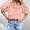 BETTE BOUTIK Spring Dresses Spring Tunic Short Sleeve Tops Casual Shirts Fashion Blouses Womens Tops Women's Fashion Light Pink Large (Pink, L)