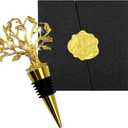 Daily Treasures Tree of Life Wine Stopper with Gift Box, Elegant Gold Champagne Bottle Stopper and Sealer, Gift Boxed Present for Christmas, Birthday, Housewarming, Mothers Day Fathers Day