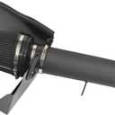 4 Inch Cold Air Intake System + Heat Shield Compatible with 1999-2006 GMC/Chevy V8 4.8L/5.3L/6.0L Silverado 1500/2500/3500 (Black & Black)