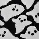 Yccutest Infant Girl Halloween Knitted Dresses Baby Girl Ghost Outfit Halloween Knit Sweater Toddler Sleeveless Mini Dress