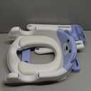 Potty Training Seat, Upgrade Toddler Toilet Seat for Kids Boys Girls, 2 in 1 Potty Training Toilet, Splash Guard Anti-Slip Pad Step Stool(Blue)