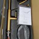 AQUALISE Kitchen Faucet with Pull Down Sprayer - Commercial Style Kitchen Faucets - Magnetic Docking 22.625 inch High Arc Grifos Cocina (Brushed Gold)