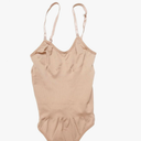 Women's Slim Fit Bodysuit Spaghetti Strap Open Backless Tummy Control Thong Leotard Shapewear Size S