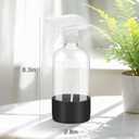 Worldgsb 2 Pack Glass Spray Bottles with Silicone Sleeve, 16 oz Empty Refillable Containers with Adjustable Spray Nozzles, Spray Bottles for Hair, Cleaning Solutions and Plants Black