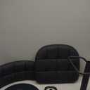 Furniliving Modern Bar Stools Set of 1 Faux Leather, Upholstered Swivel Barstools with Back, Adjustable Bar Chairs Counter Height for Kitchen Island, Dining Space, Black