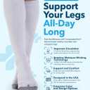 Doctor's Select Bamboo Viscose Light Compression Socks for Women & Men - 3 Pairs, 8-15 mmHg Compression Socks, Knee High L