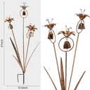 WSgift Metal Bronze Calla Lily Flowers with Bells for Outdoor Garden Decor