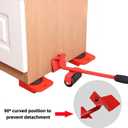 Heavy-Duty Furniture Moving Tool with Wheels, Featuring a Height-Adjustable Lifting Lever and Four-Wheel Sliders, Suitable for Sofas, refrigerators, and Washing Machines. (Blue)