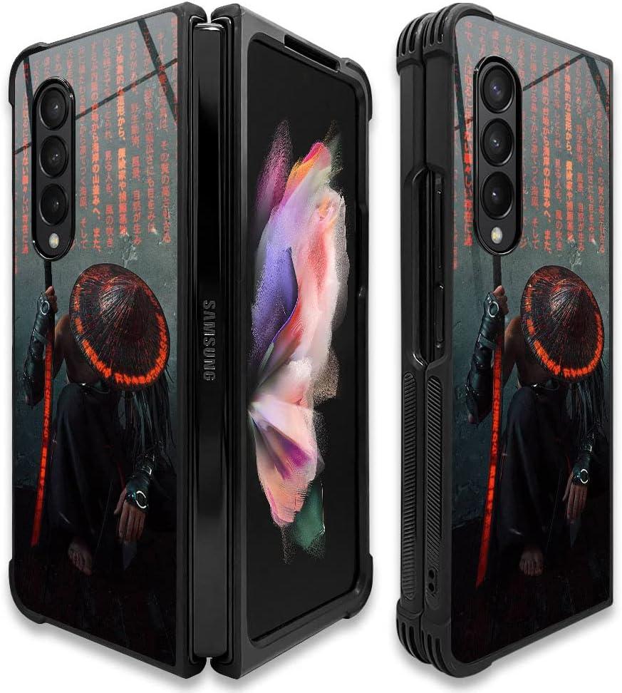 Compatible with Samsung Galaxy Z fold 3 5G Case,Samurai Galaxy Z fold 3 5G Case Pattern for Boys Man,Anti-Scratch Shockproof