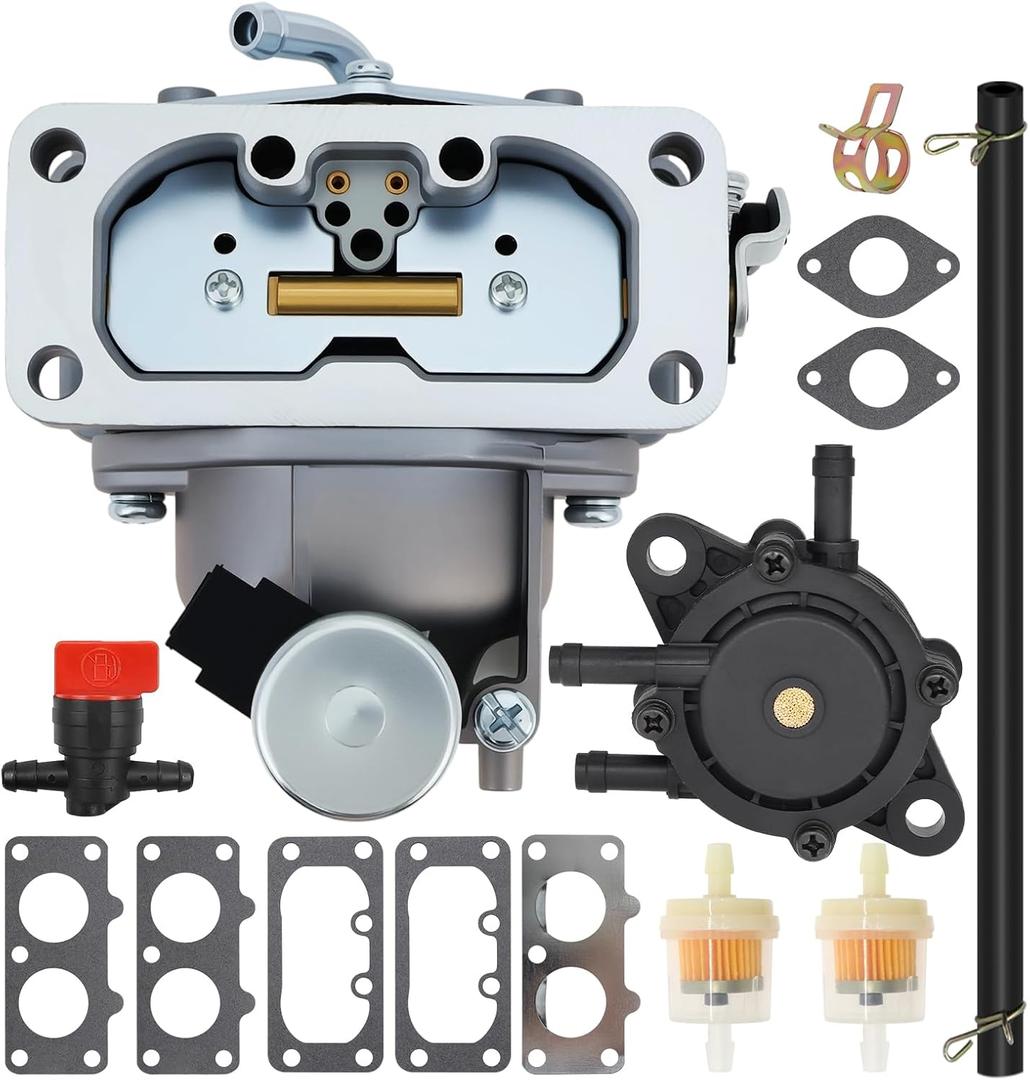 15004-0757 Carburetor Compatible with Kawasaki 15003-7094 15004-1005 Carb with 49040-2075 Fuel Pump for Kawasaki FH680D FH721D FH721V FH770D FX730V FX751V FX801V Engine Lawn Mower