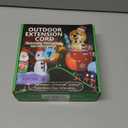 25FT Long Green Extension Cord 3 Outlets for Christmas Inflatables Blow Ups Yard Outdoor Outside Decorations Extension Cords with Multiple Outlets Plugs Cover Splitter Waterproof for Christmas Lights