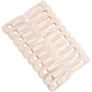 20pcs Velour Clothes Hanger Clips Non- Design for Pants Skirts Delicate Fabrics Seamless Material for Closet Organization