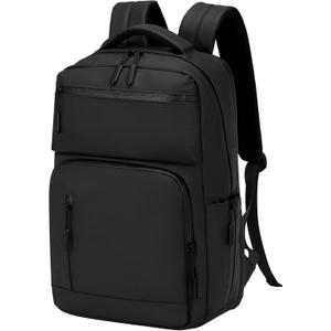 Waterproof Laptop Backpack for Men & Women, Flight Approved Anti-Theft Daypack with 15.6-inch Laptop Sleeve (Black)