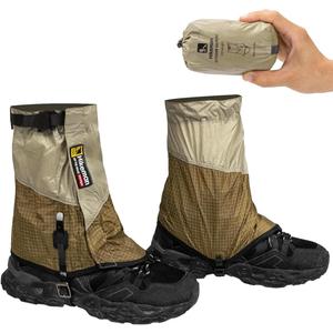 Trail Gaiters, Waterproof Low Shoe Protectors, Adjustable Boots Gators for Hiking & Running - Prevents Debris in Shoes (Medium)