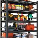 72"H/35.5W Garage Shelving Unit and Storage-Easy Assembly Metal Shelves 5-Tier Rack|Heavy-Duty Adjustable Shelf|Steel Rust-Resistant Shelves for Industrial,Warehouse,Basement,Workshop Organization