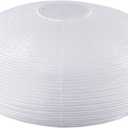 White Oval Paper Lanterns-22" Large Hanging Paper Lantern Lamp, Chinese/Japanese Paper Lantern Pendant Light for Party Decoration, Wedding, Home Decor Ceiling Lampshade(1 Pack)