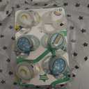 Tommee Tippee Night Time Pacifier, 6-18 Months, Symmetrical Silicone Baglet, BPA-Free Binkies, Glow in The Dark Technology, Blue Rainbow, Pack of 6