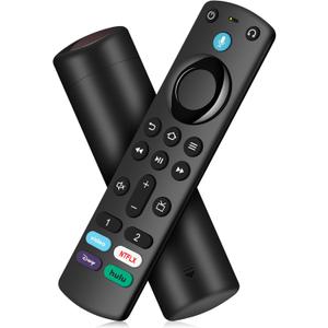 Replacement Voice Remote Control Fit for Smart TVs Stick/TV Cube, Stick 4K/4K Max(1st / 2nd Gen), Stick HD/Lite, Smart TV 3rd Gen, Compatible with All Insignia-Toshiba-Pioneer-Smart-TVs