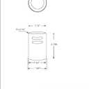 Westbrass D201-10-12 1-5/8" x 2-1/4" Solid Brass Air Gap Cap Only, Non-Skirted, Oil Rubbed Bronze (10-Pack)