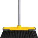 Yellow Indoor Broom 54" Long Handle House Brooms for Floor Cleaning Sweeping Broom for Kitchen, Garage, Lobby, Patio and Garden