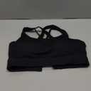 Sports Bras for Women High Support, High Impact Running Criss Cross Strappy Bra Crop Top, Molded Cup, Hook and Eye Closure Black Medium