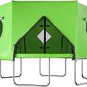 Hedday 14FT Trampoline Tent Cover (Tent Only), Fits for 6 Straight Pole Round Trampolines, Waterproof Premium Oxford with Sunscreen Coating Trampolien Shade Cover for Outdoor Wind and Sun Protection