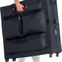Master Massage Luggage Style Wheeled Massage Table Carrying Case 27” to 32” Width Folding Massage Table- Black, 1 Count