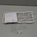 Durmmur 2 Pack Pot Lid Organizer Rack, 6-Tier Pot Lids Holder for Cabinet Door/Wall, No Drilling Adhesive Wall/Door Mounted Rustproof Pot and Pan Cover for Kitchen Storage, White