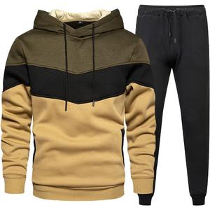 Tebreux Men's Jogging Tracksuit 2 Piece Athletic Outfit Hoodie Sports Sweatsuit Pullover Suit Sets (M)
