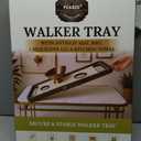 Walker Tray for Folding Walker with Cup Holders, Non-Slip Mat & Bag - Adjustable Universal Plastic Food Table for Seniors - Detachable Guardian Accessories - Removable Walker Trays for rolling walker