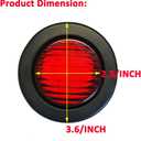 NEW SUN Premium 2.5" Round LED Trailer Lights, 13 Red LEDs Side Marker Lights, Clearance Lights Kits with Grommet & 2-Pin Plug - Universal for Trucks, Trailers, Rvs, Camper, 5 Pcs