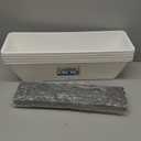 Window Boxes Planters 24 Inch Plastic, White, 4 Pcs