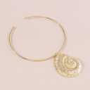 YANCHUN Gold Shell Necklace Chunky Gold Conch Seashell Necklaces for Women Beach Jewelry Summer Outfits Accessories for Women