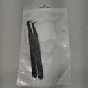 2 Pcs Stainless Steel Eyelashes Tweezer, Lash Tweezers for Eyelash Extensions, 90 Degree Fiber Tip Volume Lash Extension Tweezers for Volume and Classic Lashes