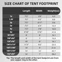Clostnature Tent Footprint - Waterproof Camping Tarp, Heavy Duty Tent Floor Saver, Ultralight Ground Sheet Mat for Hiking, Backpacking, Hammock, Beach - Storage Bag Included
