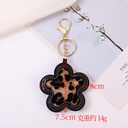 3 x Leopard Print Bag Charms for Women, Cute Leather Keychain Bag Accessories for Handbags Totes & Backpacks, (Mix Colors)