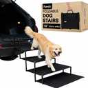 Dog Stairs for Large Dogs, for Medium Dogs, Foldable Dog Ramp for Car & SUV, Steps for Bed, Extra Wide Non-Slip Pet Steps for Car Side Door, Truck & High Beds, Portable & Adjustable - 19" Wide