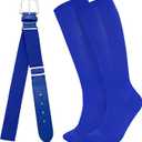 Dxhycc Youth Baseball Socks and Belt Combo Set Softball Baseball Socks and Belt Elastic Waist Belt for Youth Boys Girls