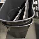 32 Gallon Heavy-Duty Wheeled Trash Can, Black Polypropylene Garbage Bin with Secure Click Lid, 2 Pcs