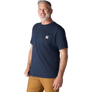 Carhartt Mens Loose Fit Heavyweight Short-Sleeve Pocket T-Shirt (Also Available in Big & Tall) (5X-Large, Navy)