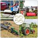 MBAIYO 10Pcs Heavy Duty Lynch Pin Assortment Kit with Ring, 1/4 Inch Pin Locks Round Carbon Steel Linch Pins Trailer Coupler Pins for Trailers Farm Tractors Trucks Lawn Mowers And Industrial Equipment