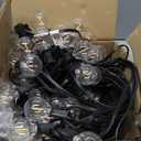 Brightown LED Outdoor String Lights - 150FT Patio Lights with 75 Shatterproof Clear Dimmable Edison Bulbs, Waterproof Connectable Hanging Light for Outside Backyard Porch Party Christmas Decoration (Black)