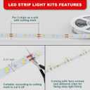 MY BEAUTY LIGHT LED Strip Lights Warm White, 16.4ft Dimmable LED Light Strip,12v Flexible LED Rope Lights Kits for Kitchen Cabinet Bedroom Party Decor