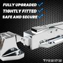 Walk in Cooler Door Handle, Walk in Cooler Door Closer Complete Latch Kit, Freezer Doors Handle (Metallic Silver (304 Stainless Steel Push Rod), 1/8 in to 1/4 in(Flush))