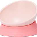 DZXZY French Bulldog Food Bowl, Slanted Tilted Pug Dog Bowl,Non-Slip Pet Feeder for Frenchie, Shih Tzu, Flat Faced Small Dogs, Puppies,Cat(Pink, M -2 Cup)