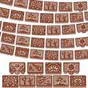 4 Pack Mexican Party Banner Fiesta Party Decorations 14.7 ft Fiesta Banner Cinco De Mayo Decorations for Day of the Dead Cinco De Mayo Home Supplies (Brown)