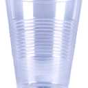 Amazon Basics Disposable Clear Plastic Cups for Cold Drinks, BPA-Free, Easy to Hold, 16oz, 50 Count