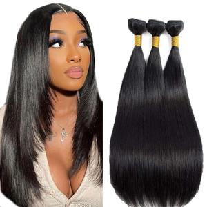 Natural Black Color Straight Bundles Human Hair 18 20 22 Inch Brazilian Unprocessed Virgin Hair 3 Bundles Straight Human Hair Extensions 300g