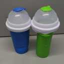 2 Packs Magic Quick Frozen Smoothies Maker - Portable Double Layer Slushy Maker Cup with Straw and Spoon, Gift for Everyone